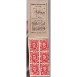 (AN1039) AUSTRALIA · 1949: complete 2/6d black on buff booklet SG SB29 containing 12x 2½d KGVI defins · fine condition inside and out · c.v. £80 (2 sample images)