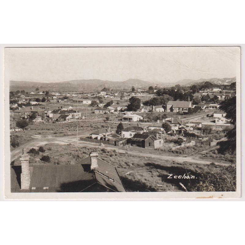 (AN1115) TASMANIA · 1950s: postcard size real photo with an unusual view of ZEEHAN · message on verso but not postally used · fine condition