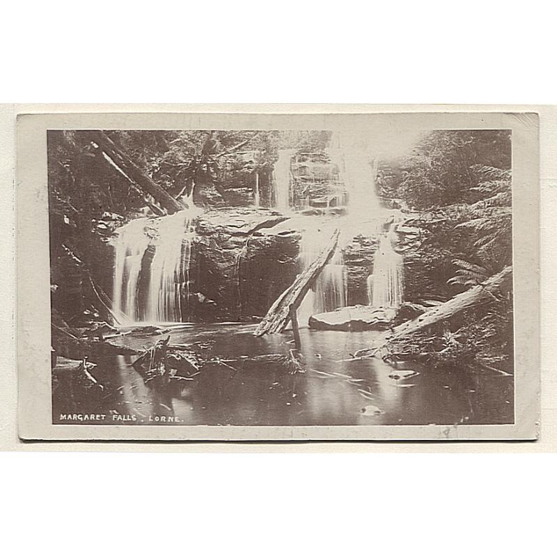 (BB10051) VICTORIA · 1907: postally used real photo card with a view of MARGARET FALLS, LORNE in excellent condition