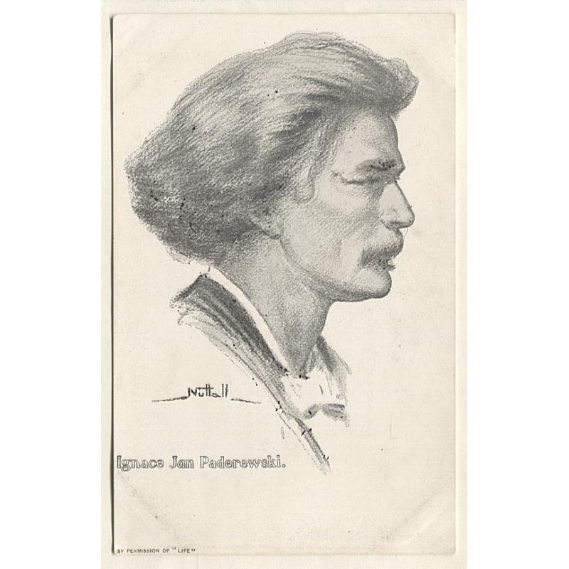 (BB10066) NEW SOUTH WALES · 1904: unused undivided back card by Empson & Empson, Sydney with a portrait by Melbourne artist Charles Nuttall of IGNACE JAN PADEREWSKI who was on a concert tour during this year