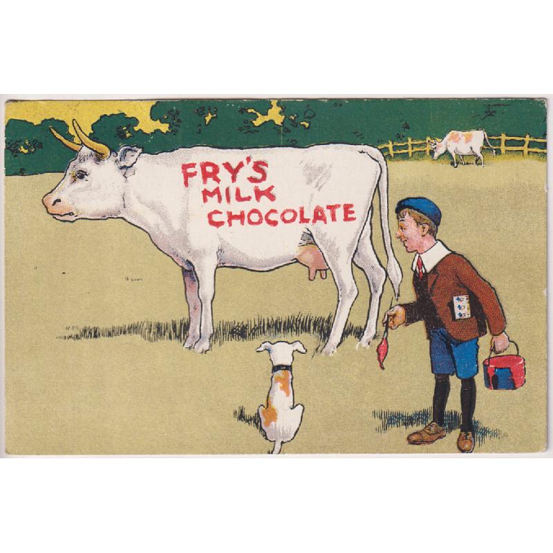(BB1033) GREAT BRITAIN · TASMANIA · 1905: advertising card for FRY'S MILK CHOCOLATE postally used in Tasmania with 1d Pictorial franking · excellent to fine condition