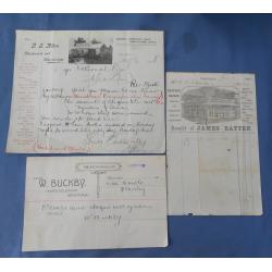 (BB1381L) TASMANIA · 1905/15: selection of nine used bill and letterheads, mainly from NW Coast businesses · quality varies but all items are quite displayable ...... please view the largest images (9)