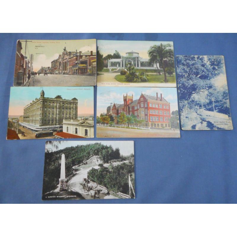 (BB1382L) SOUTH AUSTRALIA · 1904/14: selection of mostly used postcards featuring views of ADELAIDE and ENVIRONS · condition ranges from VG to F .... please view both largest images (13)