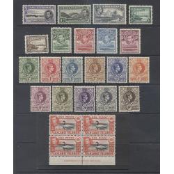 (BB15039L) ASCENSION · BASUTOLAND · SWAZILAND · FALKLAND ISLANDS  1938/50: mint KGVI era oddments · some imperfections so please view both largest images · 24 stamps (2 images)