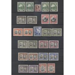 (BB15040L) GRENADA · 1938/50: mint set of KGVI pictorial definitives (perf.12½x13½) SG 153/163 including some shades · some imperfections so please view BOTH largest images · total c.v. £330 · 26 stamps (2 images)