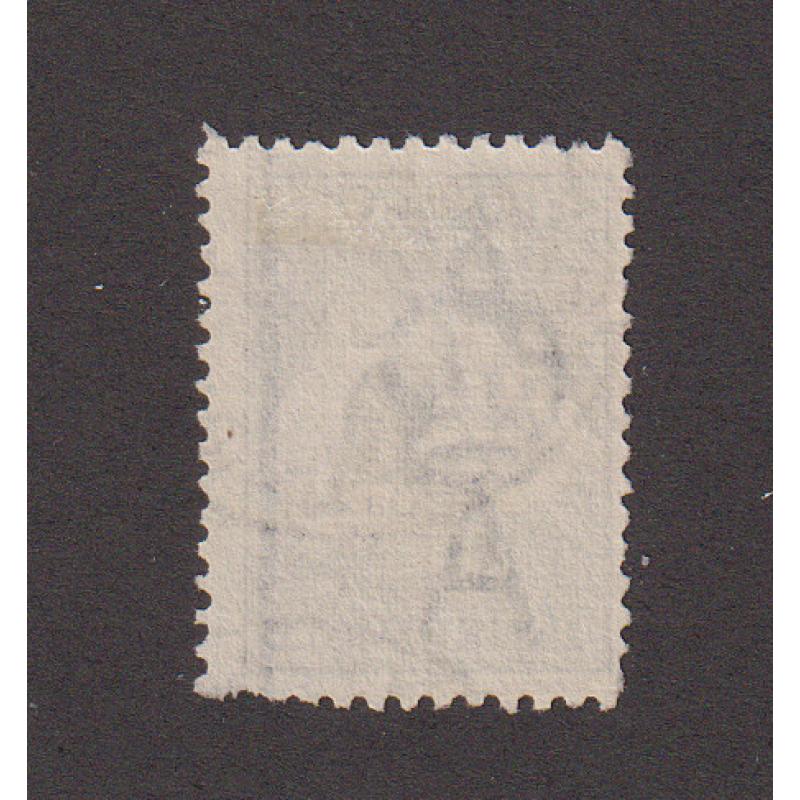 (BB15162) AUSTRALIA · 1924: commercially used £1 grey Roo (3rd Wmk) BW 53 A · some some short/missing perfs · useful space-filler · c.v. AU$575 for FU (2 images)