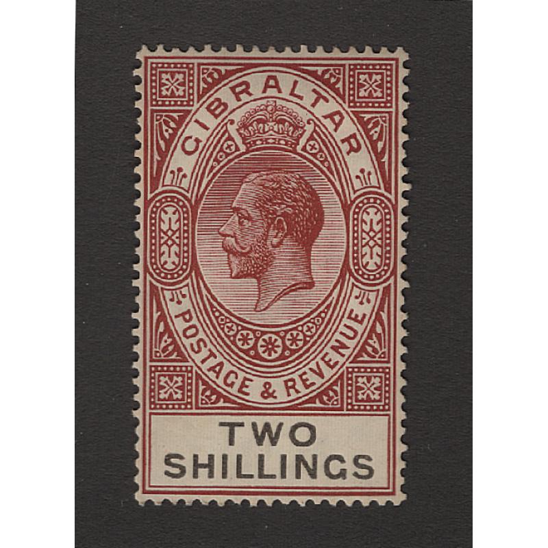 (BB15181) GIBRALTAR · 1929: mint 2/- red-brown KGV Long Stamp SG 103 in excellent condition  (2 images) · $5 STARTER!!