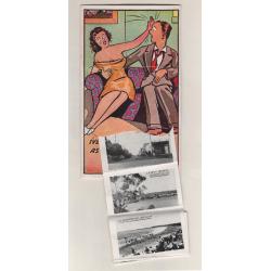(BB15192) TASMANIA · 1950s: unused I'VE BEEN AS FAR AS I CAN HERE AT ULVERSTONE humorous card by Murray Views with "foldout' of 10 miniature local views · excellent condition (2 sample images)