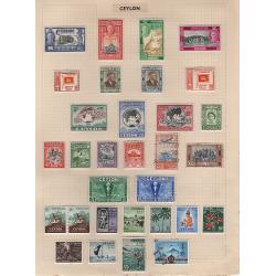 (BB15193L) CEYLON · 1883/1965: approx. 150x M/U stamps on 6 abum pages · mixed condition · includes surcharges, War Tax stamps, officials (6 images)