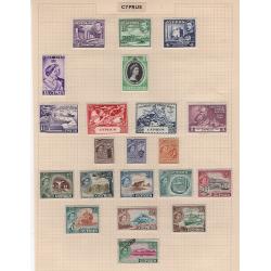 (BB15195L) CYPRUS · 1880/1965: 125x M/U oddments in mixed condition on 5 album pages · some short sets and the occasional useful item ..... worth "a look" (5 images)