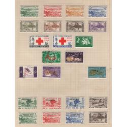 (BB15202L) NEW HEBRIDES · 1902/72: an assembly of 85x M/U sets and oddment oddments (incl p/dues and locals) on 4 pages · occasional imperfection but overall, a clean, useful lot with some modest "pickings" · see 4 largest images (85)