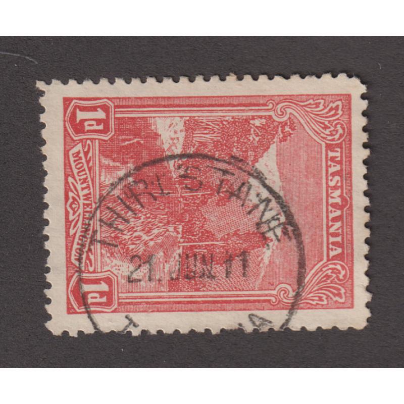 (BB1837) TASMANIA · 1911: a very collectable example of the THIRLSTANE Type 1 cds on a 1d Pictorial · postmark is rated R+(9)