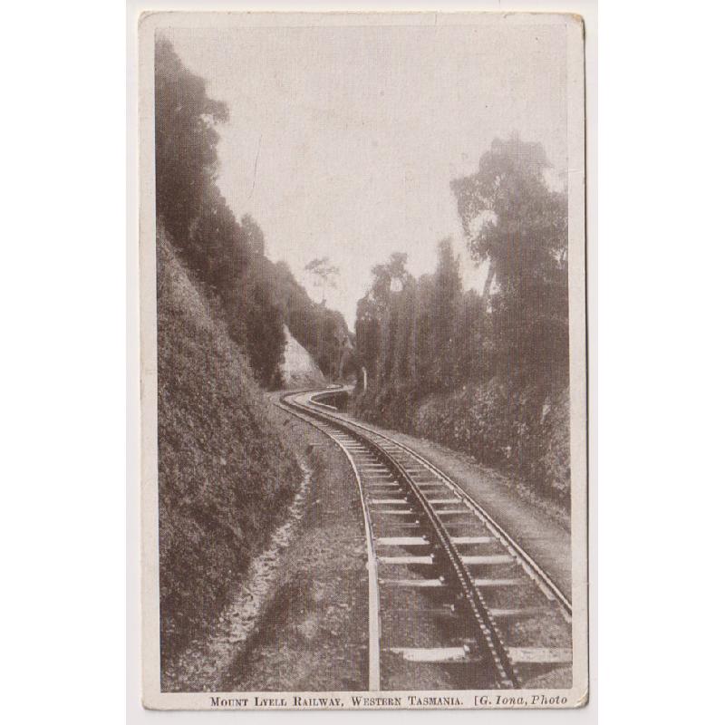 (CD1023) TASMANIA · c.1920: unused Mount Lyell Tourist Association card with a MOUNT LYELL RAILWAY view · excellent condition