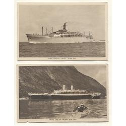 (CD15017) GREAT BRITAIN · 1950s: 5 unused Orient Line ship postcards in excellent to fine condition including S.S. "Orontes", S.S. "Orford" (2 different) and S.S. "Orama"  (2 images)