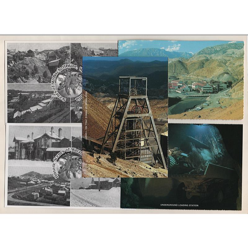 (CD15024) TASMANIA · 1980s/90s: 3x colour cards with QUEENSTOWN mining views and 2 with historic views of WARATAH · see full description (5) $5 STARTER!!