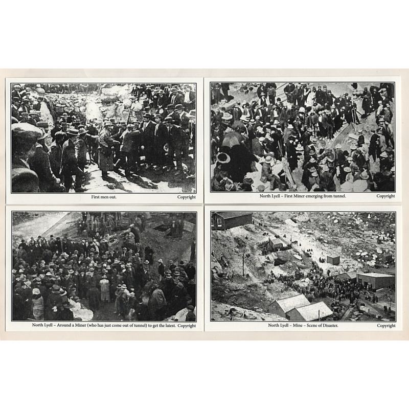 (CD15026 TASMANIA · 2012: 13 facsimile cards printed to commemorate the centenary of  NORTH MOUNT LYELL MINING DISASTER · the original cards were published at the time of the event · fine condition (13)