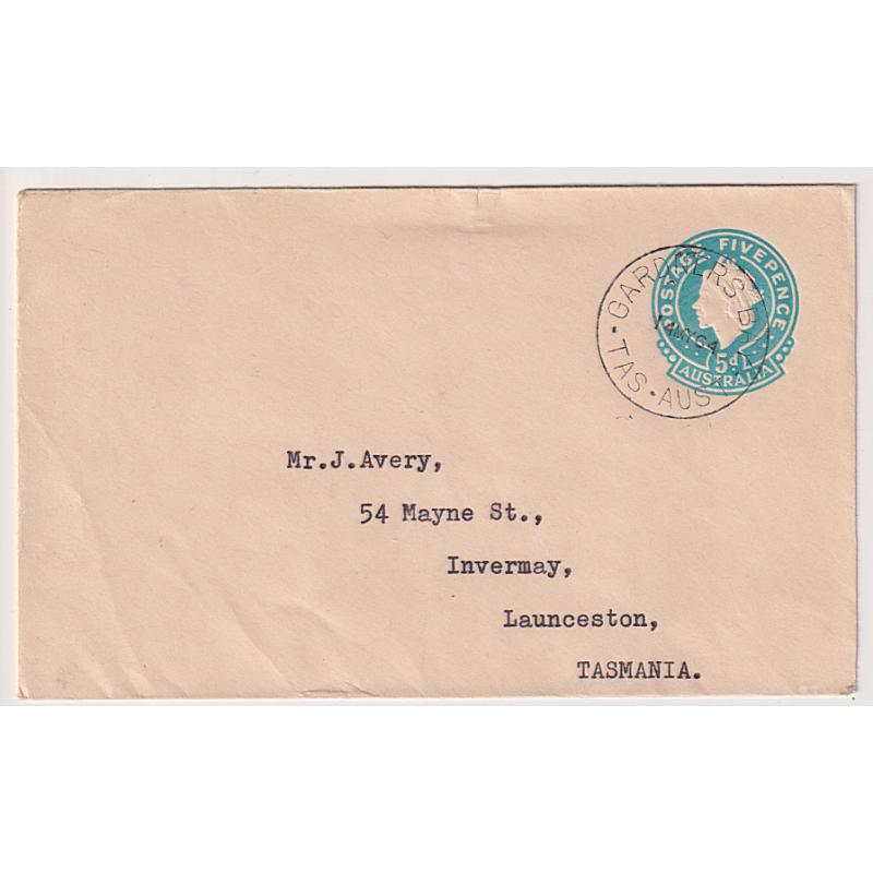 (CT1325) TASMANIA · 1964: full impression of the GARDNERS BAY Type 5(s) cds on a 5d QEII PSE in fine condition · postmark is rated S · $5 STARTER!!