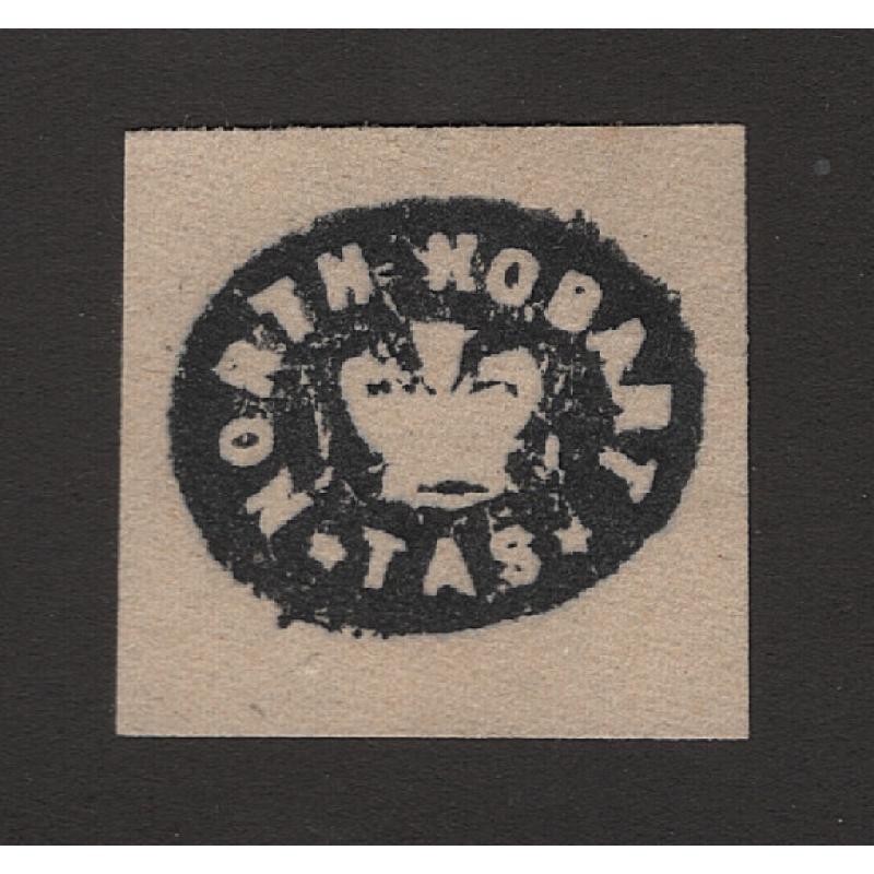 (CT1501) TASMANIA · a bold impression of the NORTH HOBART Crown Seal on a document clipping · no "improver" will be necessary following purchase!