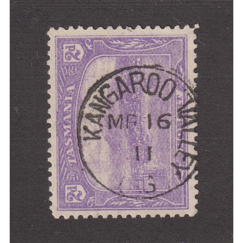 (DA1055) TASMANIA  1911: a clear and nearly complete example of the KANGAROO VALLEY Type 1a cds on a 2d Pictorial · postmark is rated RRR-(13*)