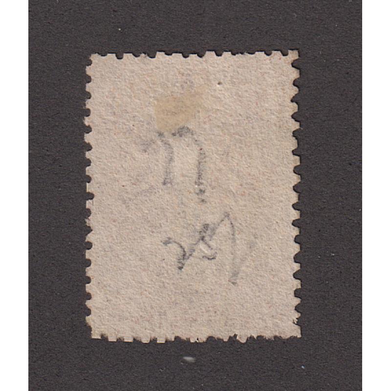 (DA1158) NEW ZEALAND · 1862: used 6d red-brown FFQ QV (Large Star wmk · perf.13) SG 77 · a very collectable example · c.v. £150 (2 images)