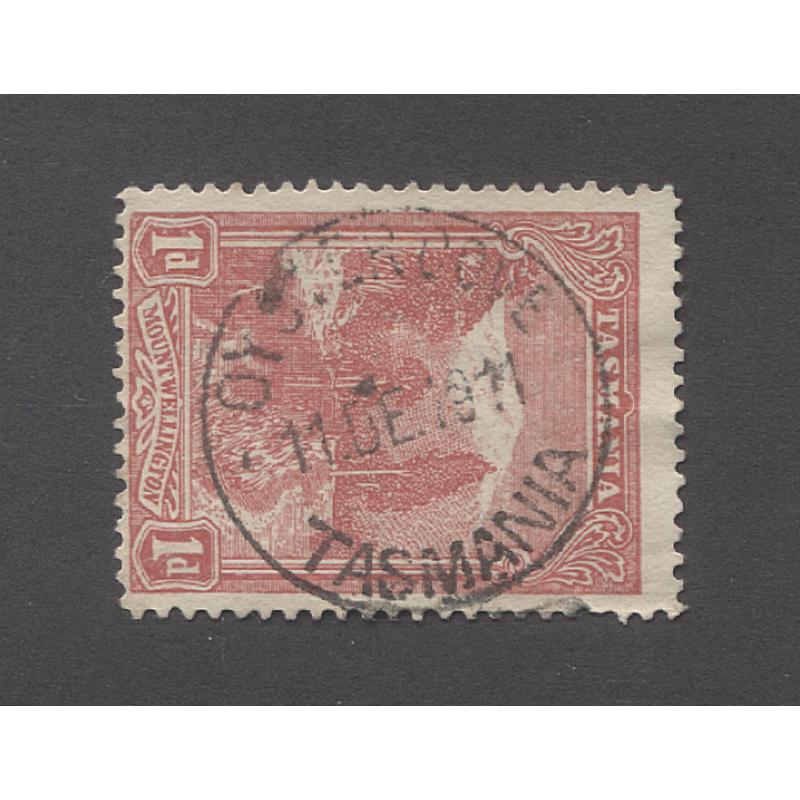 (DA15013) TASMANIA  1911: a fully-framed strike of the OYSTER COVEType 2a cds · postmark is rated RR-(10*)