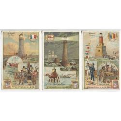(EE10015) FRANCE · c.1900: complete set of 6x LIEBIG OXO trade cards featuring illustrations of various European Lighthouses · F to VF condition throughout · lovely chromo-lithographed items ...... see largest images (6)