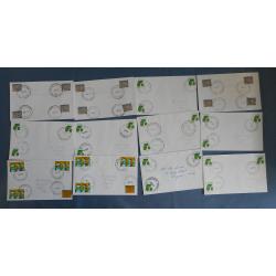 (EE1325B) TASMANIA · 1970s: bundle of approx. 90 small covers bearing and all different range of multiple per favour cds postmarks · occasional 'rated' · mainly smaller POs (4 sample images)