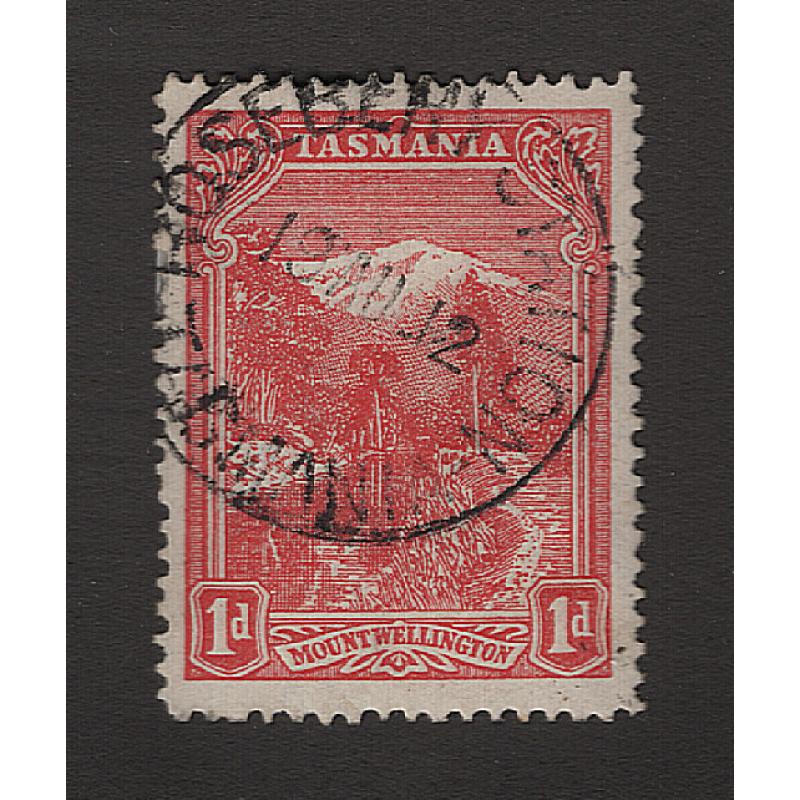 (EE15009) TASMANIA · 1912: a very collectable strike of the ROSEBERY STATION Type 2b cds on a 1d Pictorial · postmark is rated RR(11*)