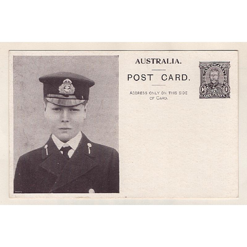 (EE15021) AUSTRALIA · 1911: unused 1d purple-black KGV Coronation postal card BW P17(2)A · in fine condition · c.v. AU$100