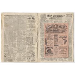 (EE1513) TASMANIA · 1907: miniature copy of The Examiner (with an even smaller frontpage of The Weekly Courier) · these were given away at the first A.N.A. Exhibition held at Launceston
