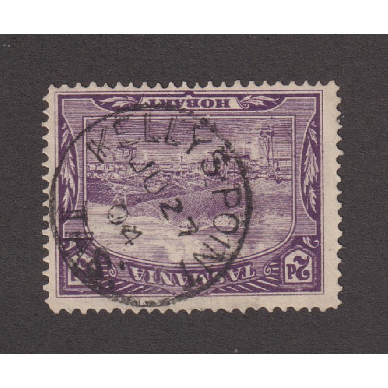 (EP1014) TASMANIA · 1904: a full clear strike of the KELLYS POINT Type 1a cds on a 2d Pictorial · postmark is rated S+(6)
