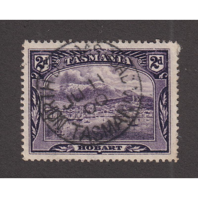 (EP1019) TASMANIA · 1900: a clear and nearly complete strike of the NORTH DUNDAS ROAD Type 1 cds on a 2d Pictorial · postmark is rated R+(9)