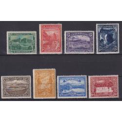 (FY1006) TASMANIA · 1899/1900: complete recess printed Pictorials issue SG 229/236 all in fresh MNH condition · c.v. £190 for MLH (2 images)
