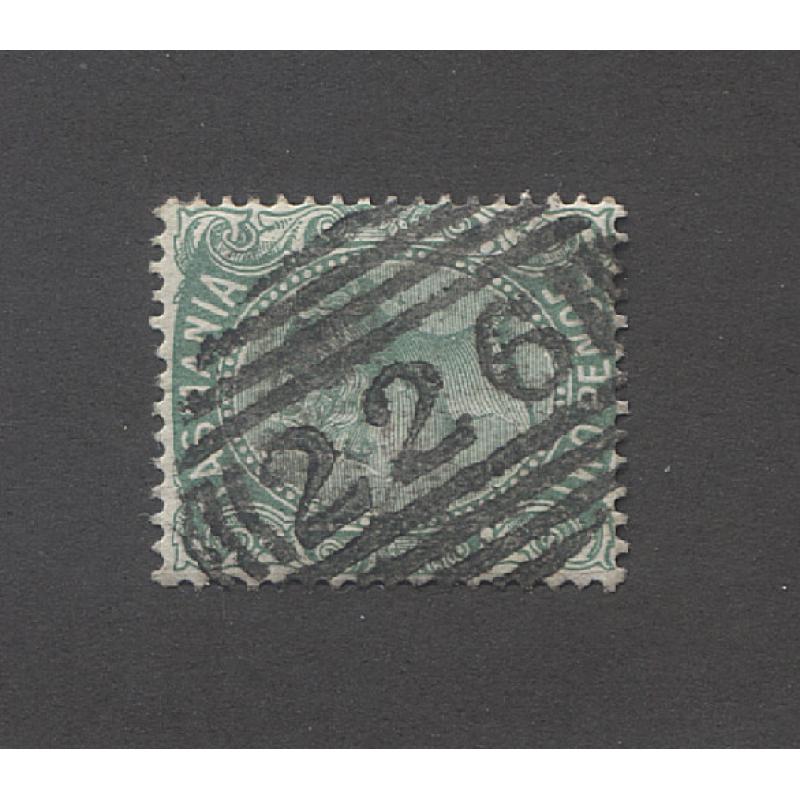 (GN15005) TASMANIA · a bold central strike of BN226 used at BLACK SUGAR LOAF on a 2d QV S/face · postmark is rated RRR
