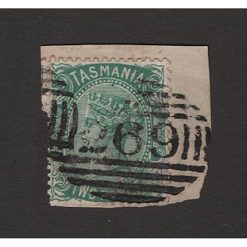 (JB15064) TASMANIA · a clear strike of BN269 used at LOWER TURNERS MARSH ties a 2d Pictorial to piece · postmark rated RR