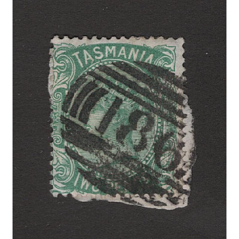 (JB15067) TASMANIA · a bold strike of BN186 used at GARDEN ISLAND CREEK on a 2d QV S/face · postmark is rated RRR