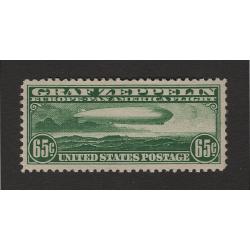(JB15076) UNITED STATES · 1930: MNH 65c Zeppelin Scott #C13 in fine condition front and back · c.v. US$275 (2 images)