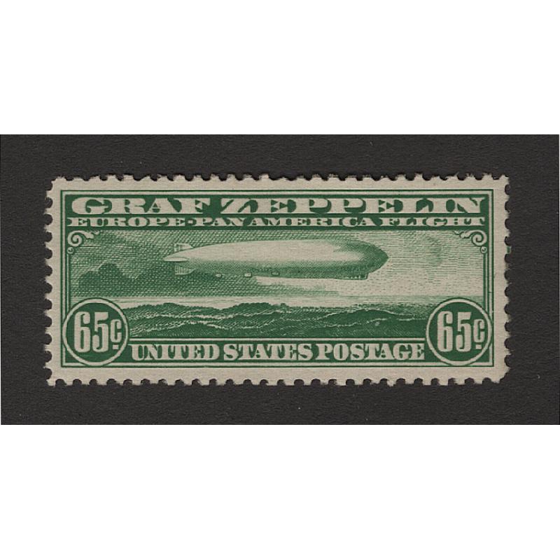 (JB15076) UNITED STATES · 1930: MNH 65c Zeppelin Scott #C13 in fine condition front and back · c.v. US$275 (2 images)