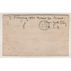 (JB15083) UNITED STATES · 1930: dual cacheted souvenir cover carried New York / Germany on the return EUROPE - PAN-AMERICAN ROUND FLIGHT by the airship GRAF ZEPPELIN · single $1.30 brown Zeppelin commem. franking · fine condition