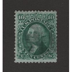 (JB15088) UNITED STATES · 1861: nicely used 10c green Washington Scott #68 in excellent condition front/reverse · c.v. US$60 (2 images)