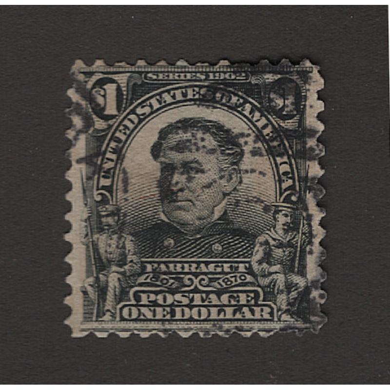 (JB15094) UNITED STATES · 1903: used $1 black Farragut Scott #311 · a sound collectable example · c.v.US$95 (2 images)