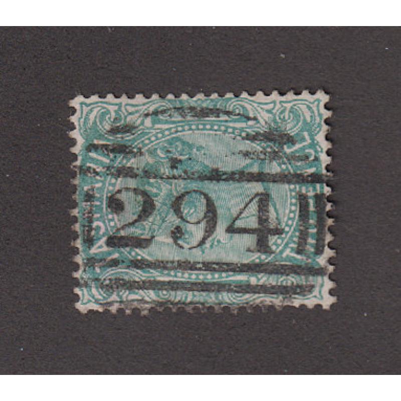(JB1569) TASMANIA · clear central strike of BN294 used at BEN LOMOND on a 2d QV S/face · postmark is rated RRRR