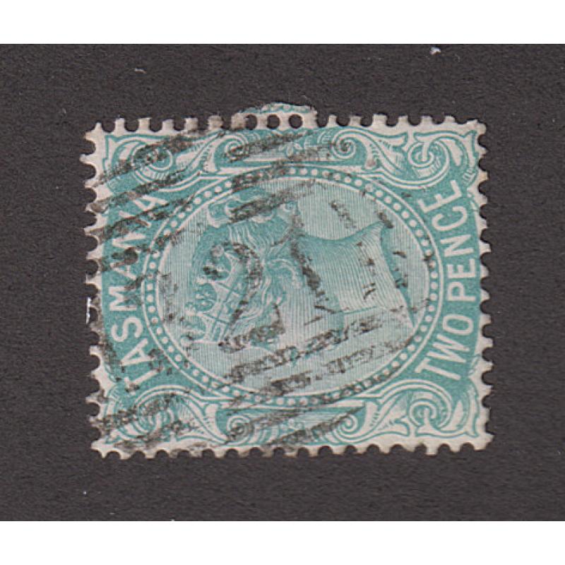 (JB1610) TASMANIA · a light but obvious impression of BN321 used at RIVERSDALE · postmark is rated RR