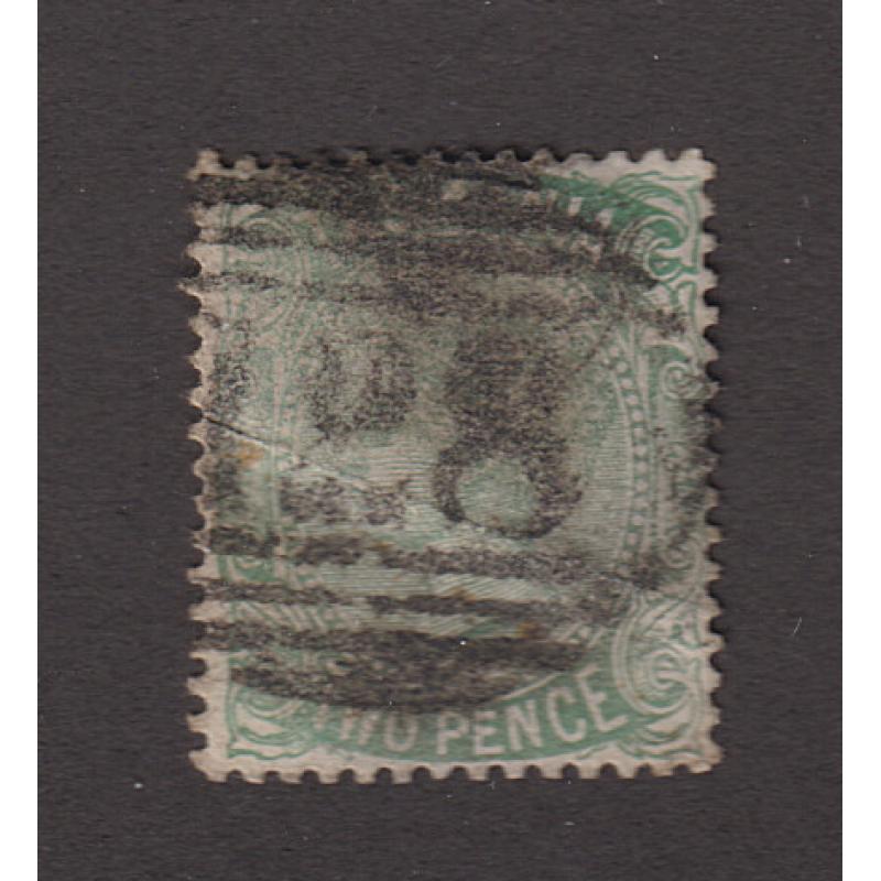 (JB1612) TASMANIA · a slightly smudged but obvious impression of BN128 used at PATERSONIA on a 2d QV S/face · postmark is rated RRRR