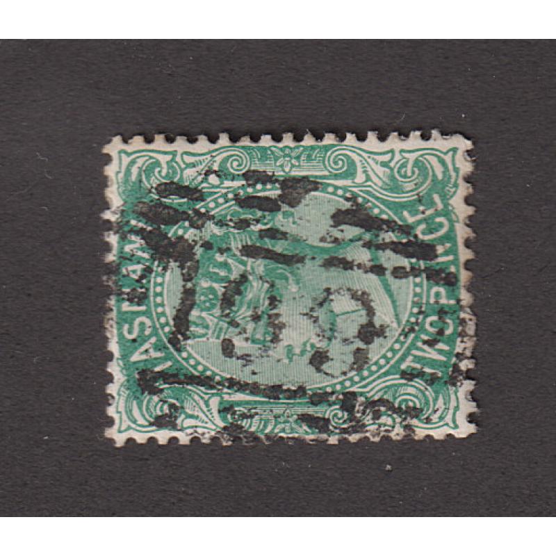 (JB1614) TASMANIA · a clear central strike of BN199 used at KINGSTON (CORNERS) then LAGUNTA · postmark is rated RRR
