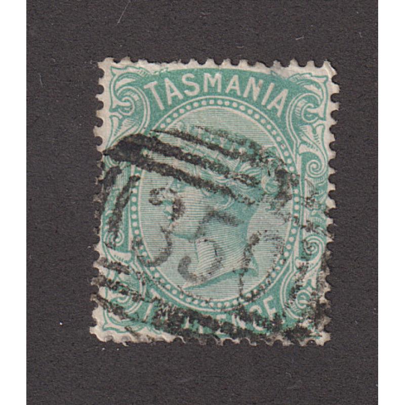 (JB1623) TASMANIA · clear central strike of BN350 used at PIPERS BROOK on a 2d QV S/face · postmark is rated RRRR