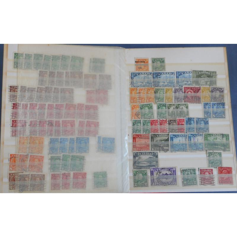 (KK1142A) CANADA · small s/book housing a duplicated accumulation of used oddments spanning the QV to KGVI era · mixed condition but a lot of clean material including 'pickings' are present · many 100s (8 sample images)