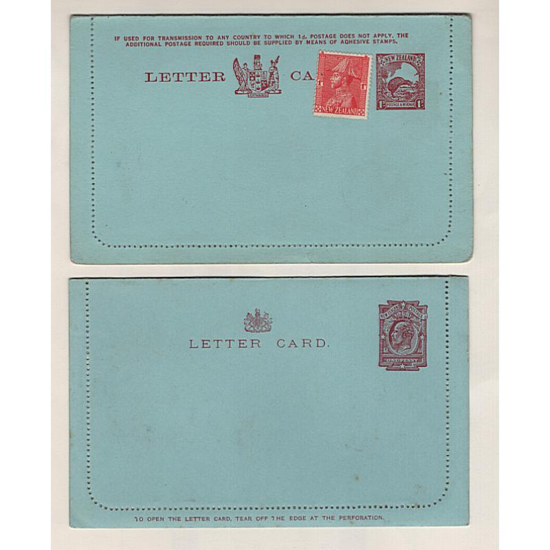 (LD1509) NEW ZEALAND · 1900/35: assorted unused postal stationery · condition a little mixed · see full description for more information (2 images)