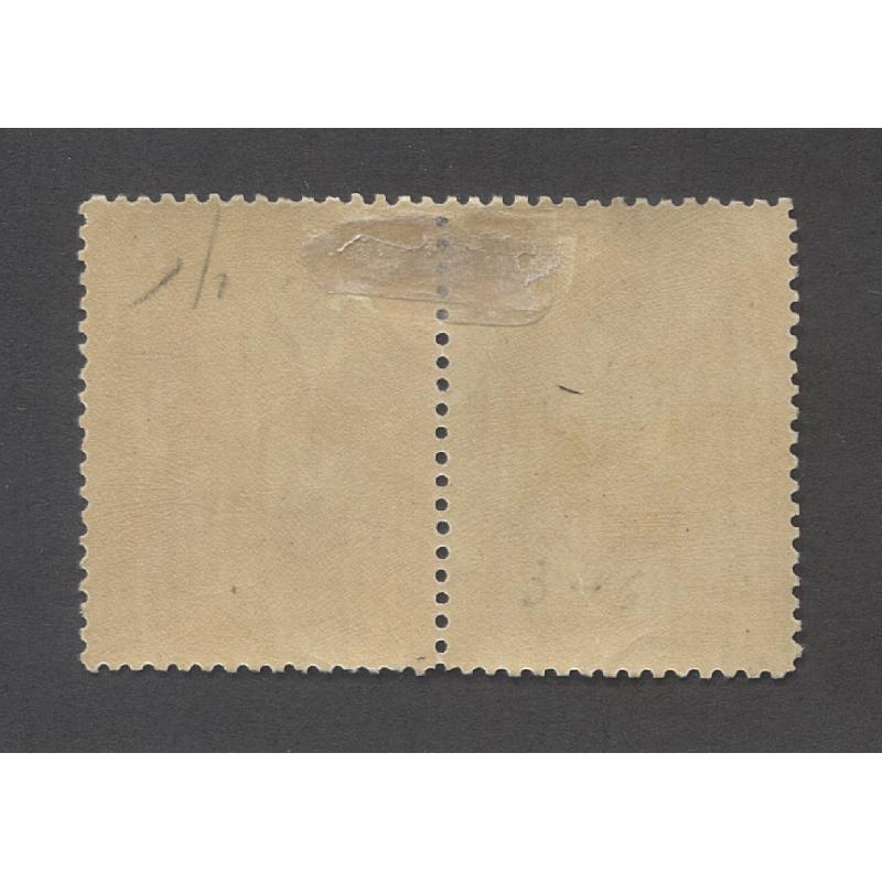 (MM15015) TASMANIA · 1912: mint pair of 4d orange-yellow Pictorials perf.11, the left unit showing the major RE-TOUCH TO TREES ABOVE FALLS AT L variety BW T54d · total c.v. AU$350 (2 images)