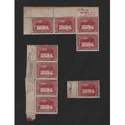 (MM15115L) TASMANIA · 1900: mainly MNH 6d Pictorials ex De La Rue Archives from a 'single' to a multiple of x22 · see full description for specific information ·31 stamps ·  ex Groom Collection (4 images)